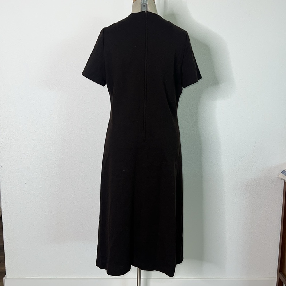 Vintage 60’s 70’s Cathal Paris Argyle Pattern Midi Dress Made in France - Picture 2 of 4